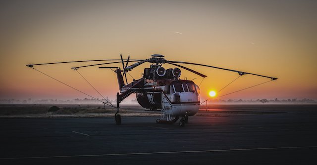 Professional pilot preparing for offshore flight